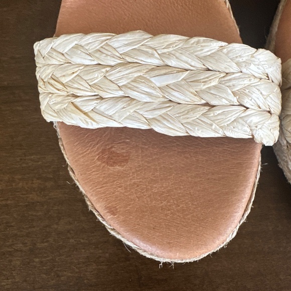 André Assous Anfisa Espadrille Clear Wedge Raffia Sandals Shoes Size 7 / 8 NEW - Picture 3 of 8